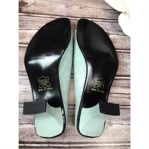 Marquise Leather embossed mules 0767 - Picture 5 of 6